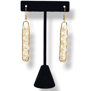 'Vera'✨Hand-wrapped Pear Pearl🦪Earrings